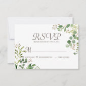 記念緑の葉植物応答 出欠カード (正面)