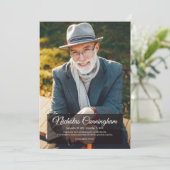 記念葬モダンシンプル写真 サンキューカード (スタンド正面)