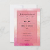 記念葬儀のカード 招待状 (裏面)