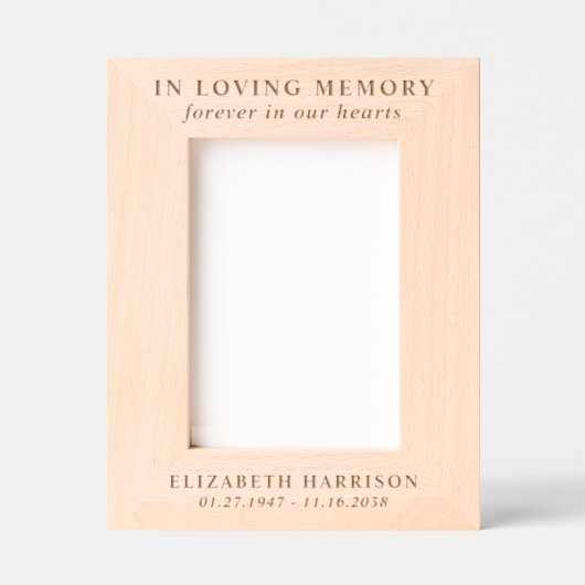 記念葬儀写真 レーザー彫刻フレーム (正面)