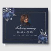 記念葬儀愛のメモリーブルーフローラ写真 ゲストブック (正面)