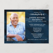 記念葬儀青大理石お祝いオブ・ライフ インビテーションポストカード (正面)