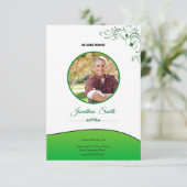 記念葬式プログラムカードテンプレート 招待状 (スタンド正面)