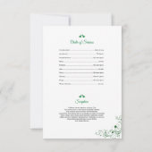 記念葬式プログラムカードテンプレート 招待状 (裏面)