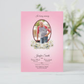 記念葬式プログラムカードテンプレート 招待状 (スタンド正面)