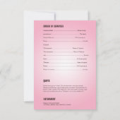 記念葬式プログラムカードテンプレート 招待状 (裏面)