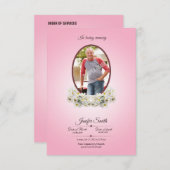 記念葬式プログラムカードテンプレート 招待状 (正面/裏面)