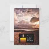 記念葬式プログラムカードテンプレート 招待状 (裏面)