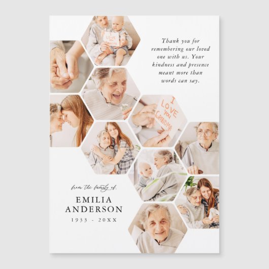 記念葬式モダンシンプル10枚フォトカード (正面)