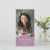 記念葬式モノグラム鳥クラシックの写真 サンキューカード (スタンド正面)