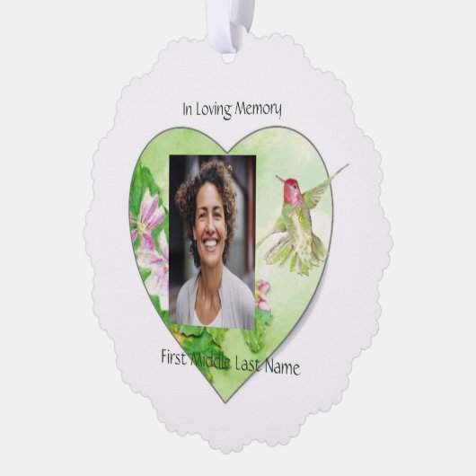 記念記念の記念ギフト記念ハミングバード オーナメントカード (左)