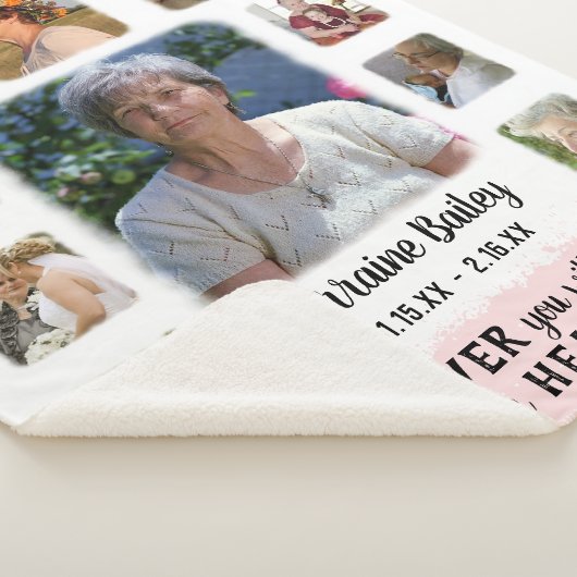 記念記念の記念写真フェードフォトコラージュピンク シェルパブランケット (3/4)