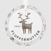 記念記念の記念撮影+トナカイ年 オーナメント (裏面)