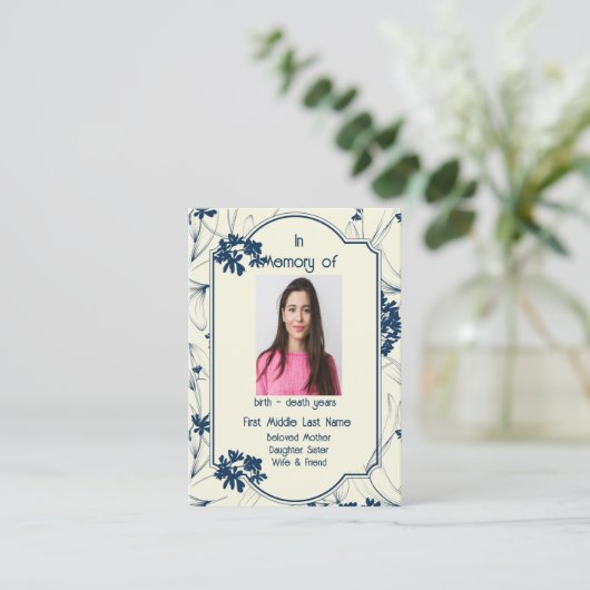 記念記念クラシック用モダン葉 名刺 (スタンド正面)