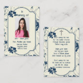 記念記念クラシック用モダン葉 名刺 (正面/裏面)