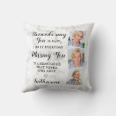 記念記念パーソナライズされた写真 クッション (裏面)