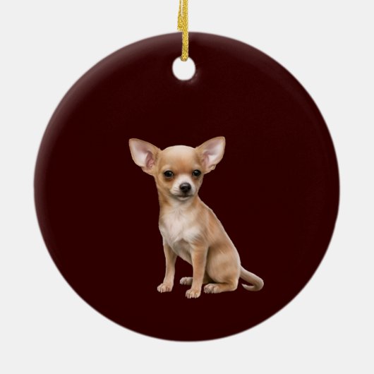 記念記念形犬ペット動物カスタマイズ製品 セラミックオーナメント (裏面)