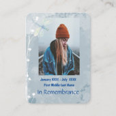 記念記念記念形乾杯とんぼ花 名刺 (正面)