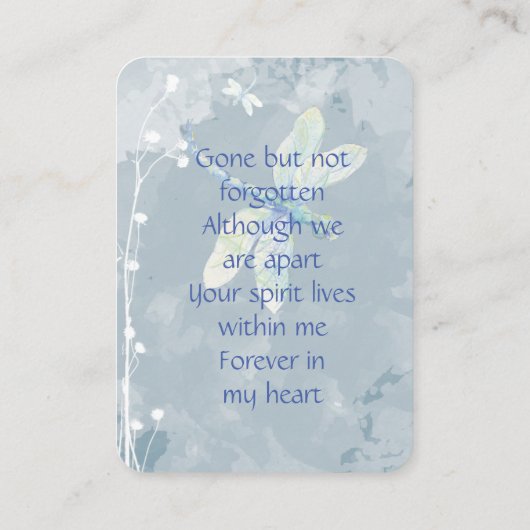 記念記念記念形乾杯とんぼ花 名刺 (裏面)