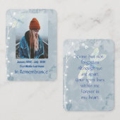 記念記念記念形乾杯とんぼ花 名刺 (正面/裏面)