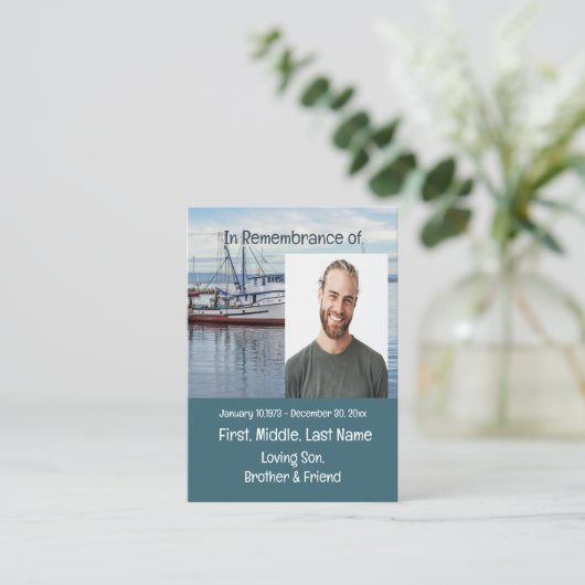 記念記念記念物置物商業漁師 名刺 (スタンド正面)