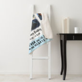 記念記念記念記念日の縁フェードフォトコラージュブルー シェルパブランケット (インサイチュ)