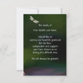 記念記念記念記念碑トンボ蓮の花 サンキューカード (裏面)