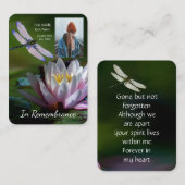 記念記念記念記念碑トンボ蓮の花 名刺 (正面/裏面)