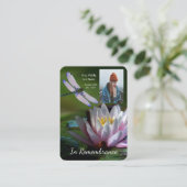 記念記念記念記念碑トンボ蓮の花 名刺 (スタンド正面)