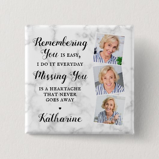 記念記念記念記念記念写真葬儀 缶バッジ (正面)