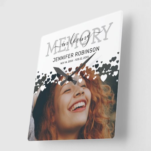 記念記念記念記念記念写真 スクエア壁時計 (傾斜)