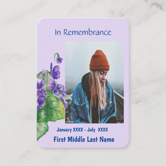 記念記念記念記念野草花 名刺 (正面)