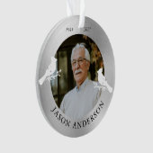 記念記念(鳥)ショウジョウコウカンチョウ鳥フェイク銀写真 オーナメント (正面)