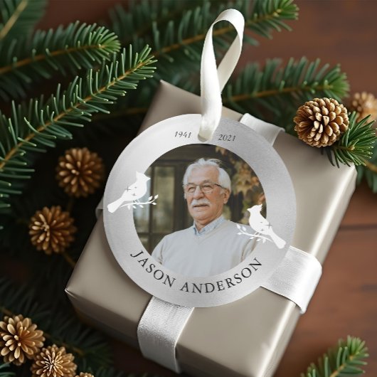 記念記念(鳥)ショウジョウコウカンチョウ鳥フェイク銀写真 オーナメント