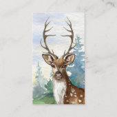 記念詩木版鹿の葬儀祈りの言葉カード コーリングカード (正面)