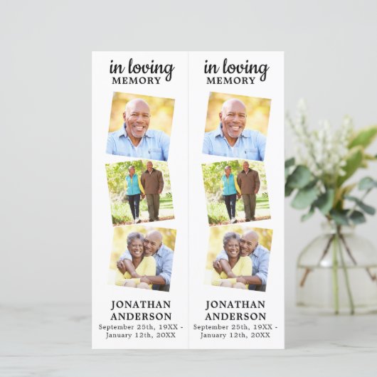 記念詩3写真葬式祈りの言葉2しおり (スタンド正面)