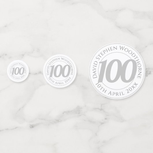 記念誕生祝いパーソナライズされたCo コンフェッティ (正面)