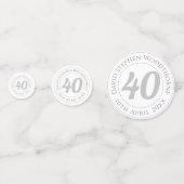 記念誕生祝いパーソナライズされたCo コンフェッティ (裏面)