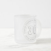 記念誕生祝いパーソナライズされたFr フロストグラスマグカップ (正面右)