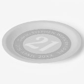 記念誕生祝いパーソナライズされたPa ペーパープレート (アングル)