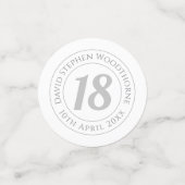 記念誕生祝い パーソナライズされた コンフェッティ (スモール正面)