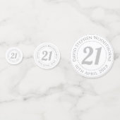 記念誕生祝い パーソナライズされた コンフェッティ (裏面)