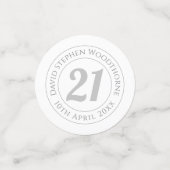 記念誕生祝い パーソナライズされた コンフェッティ (スモール正面)