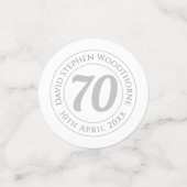 記念誕生祝い パーソナライズされた コンフェッティ (スモール正面)