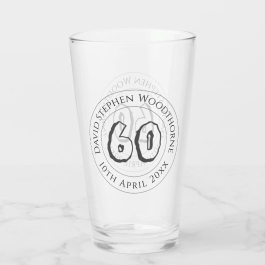 記念誕生祝い パーソナライズされた タンブラーグラス (裏面)