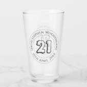 記念誕生祝い パーソナライズされた タンブラーグラス (裏面)