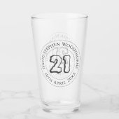 記念誕生祝い パーソナライズされた タンブラーグラス (正面)