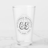 記念誕生祝い パーソナライズされた タンブラーグラス (裏面)