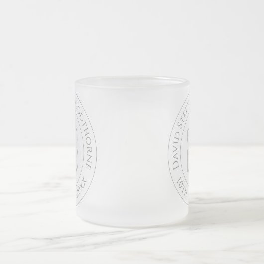 記念誕生祝い パーソナライズされた フロストグラスマグカップ (中央)