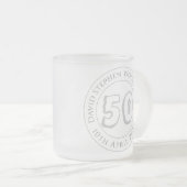 記念誕生祝い パーソナライズされた フロストグラスマグカップ (正面右)